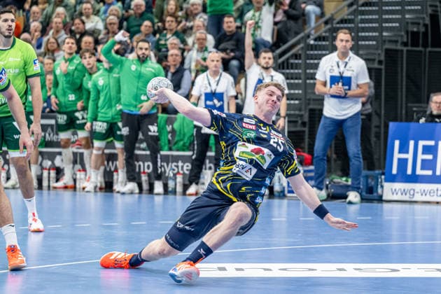 Handball Bundesliga; HSG Wetzlar - Rhein-Neckar-Löwen, 27.11.25 Haukur Thrastarson (Rhein-Neckar Löwen, 25) Handball Bundesliga; HSG Wetzlar - Rhein-Neckar-Löwen: Wetzlar, 27.11.25 Copyright: xBEAUTIFULxSPORTS Roeczeyx