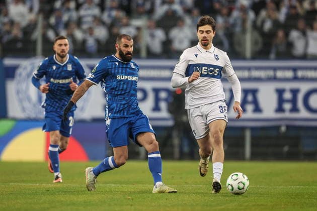 23.11.2025 POZNAN, ENEA STADION STADION PRZY BULGARSKIEJ PILKA NOZNA (FOOTBALL), UEFA(L) IGA KONFERENCJI FAZA LIGOWA 4. KOLEJKA ( UEFA CONFERENCE LEAGUE LEAGUE PHASE MATCHDAY 4) SEZON 2025 2026 MECZ (GAME) LECH POZNAN - FC LAUSANNE NZ. (L) MIKAEL ISHAK , (R) GABRIEL SIGUA FOTO JAKUB PIASECKI CYFRASPORT NEWSPIX.PL --- newspix.pl 