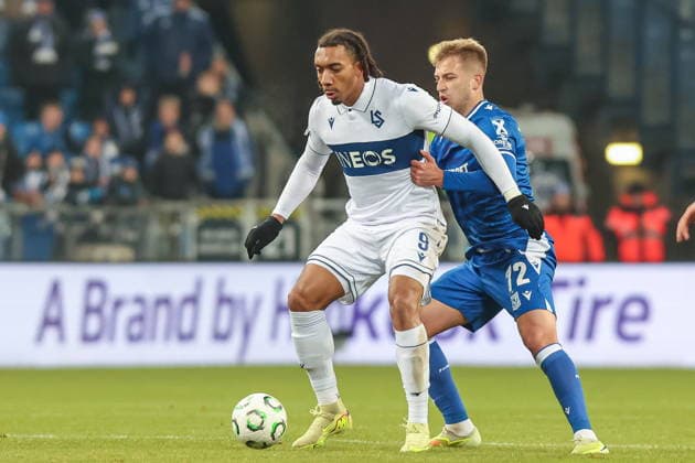 2025.11.27 Poznan Pilka nozna UEFA Liga Konferencji Faza Ligowa Lech Poznan - FC Lausanne N z Theo Bair Mateusz Skrzypczak Foto Pawel Jaskolka PressFocus 2025.11.27 Poznan Football UEFA Conference League Lech Poznan - FC Lausanne-Sport Credit: Pawel Jaskolka PressFocus NEWSPIX.PL --- newspix.pl 