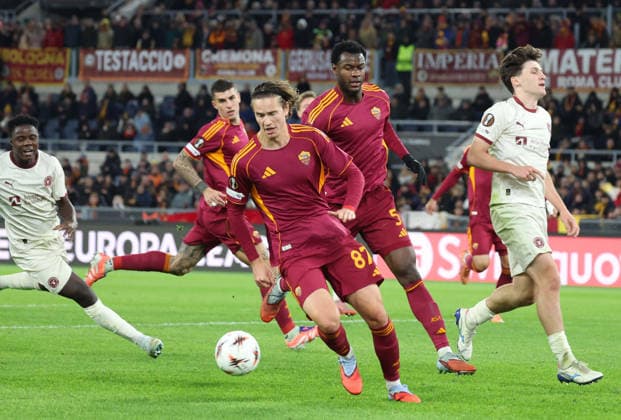 November 27, 2025, Roma, Roma, Italia: Daniele Ghiraldi (AS Roma) During the 2025 26 UEFA Europa League match between Roma and Midtjylland at the Stadio Olimpico in Rome on November 27, 2025..Photo: Roma Italia - ZUMAs236 20251127_aap_s236_080 Copyright: xFabioxSassox