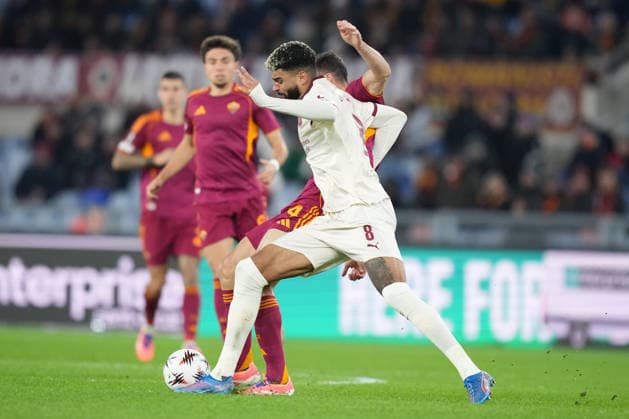Midtjylland s Philip Billing during the Uefa Europa League soccer match between Roma and Midtjylland at the Olympic Stadium in Rome, Italy - Thursday, November 27, 2025. - Soccer .  Copyright: xAlfredoxFalcone LaPressex
