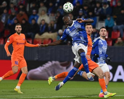 Abdoulaye Sylla (Olomouc) in action during the Football UEFA Conference League, 4th round match: Sigma Olomouc vs NK Celje in Olomouc, Czech Republic, November 27, 2025. (CTKxPhoto LudekxPerina) CTKPhotoP2025112706937  CTKPhotoP2025112706937