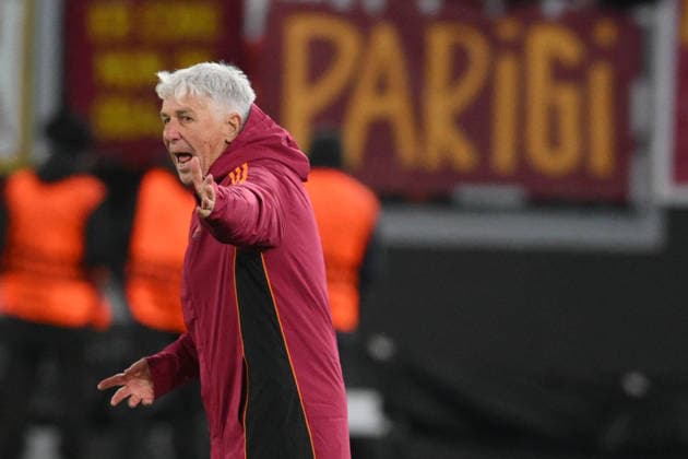 Foto IPP Roberto Ramaccia Roma 27 11 2025 Calcio - Uefa Europa League 2025 2026 Roma vs Midtjylland Nella foto Giampiero Gasperini head coach of AS Roma Italy Photo Press - World Copyright Roma italy Italia ITALY  Copyright: xR4924_italyphotopressx