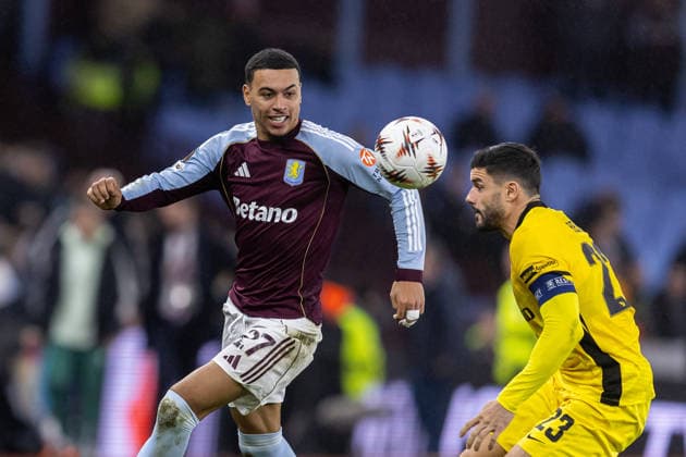 Aston Villa v BSC Young Boys Europa League 27 11 2025. Aston Villa midfielder Morgan Rogers (27) in action during the Europa League match between Aston Villa and BSC Young Boys at Villa Park, Birmingham, England on 27 November 2025. Editorial use only , Copyright: xManjitxNarotrax PSI-23289-0031
