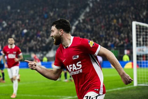 ALKMAAR - Mees de Wit of AZ celebrates the 1-0 goal during the Conference League match between AZ Alkmaar and Shelbourne FC at the AFAS Stadium on November 27, 2025, in Alkmaar, Netherlands. ANP OLAF KRAAK UEFA Conference League - matchday 4 2025-2026 xVIxANPxSportx xxANPxIVx 543233078 originalFilename: 543233078.jpg