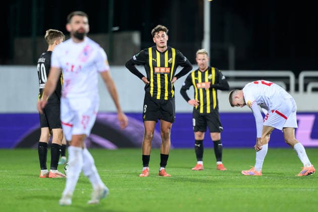 251127 Silas Andersen of Häcken looks dejected during the UEFA Conference League between Zrinjski Mostar and Häcken on November 27, 2025 in Mostar. Photo: Daniel Stiller BILDBYRAN kod DS DS0531 fotboll football soccer fotball uefa conference league conference league zrinjski mostar häcken bbeng bbauto depp Copyright: DANIELxSTILLER BB251127DS036