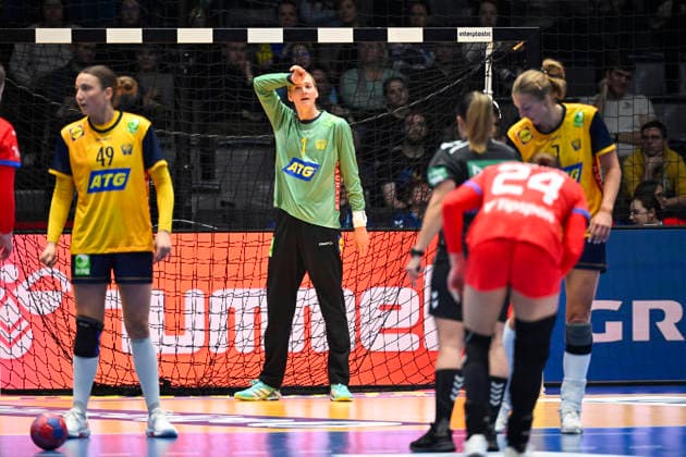 STUTTGART, GERMANY 20251127 Sweden s goalkeeper Johanna Bundsen during Thursday s group stage match in Group G of the Women s Handball World Championship, WM, Weltmeisterschaft between Sweden and the Czech Republic at the Porsche Arena in Stuttgart, Germany. STUTTGART GERMANY x10070x
