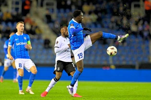 KRC Genk v Basel - UEFA Europa League GENK, BELGIUM - NOVEMBER 27 : Medina Ortiz Yaimar defender of KRC Genk during the UEFA Europa League 2025 26 League Phase MD5 match between KRC Genk and Basel on November 27, 2025 in Genk, Belgium, 27 11 2025 Genk Belgium  Copyright: xSesx