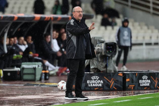 SOCCER - UEFA EL, Panathinaikos vs Sturm GRAZ,AUSTRIA,27.NOV.25 - SOCCER - UEFA Europa League, Panathinaikos Athen vs SK Sturm Graz. Image shows head coach Raphael Benitez (Panathinaikos).  GEPAxpictures xChrisxBauer