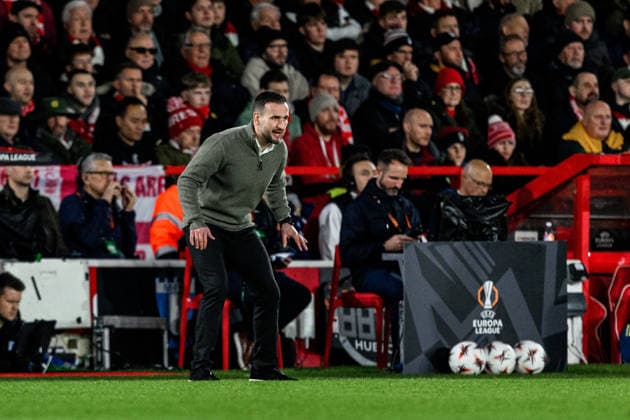 251127 Head coach Anes Mravac of Malmö FF during the UEFA Europa League football match between Nottingham Forest and Malmö FF on November 27, 2025 in Nottingham. Photo: Mathilda Schuler BILDBYRAN kod MA MA0897 fotboll football soccer fotball uefa europa league europa league nottingham forest malmö ff bbeng Copyright: MATHILDAxSCHULER BB251127MA090