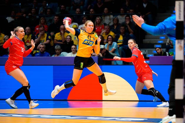 Handball, Frauen WM, Gruppe G: Schweden - Tschechien Jenny Carlsson (Schweden) Stuttgart Porsche Arena Baden-Württemberg Deutschland