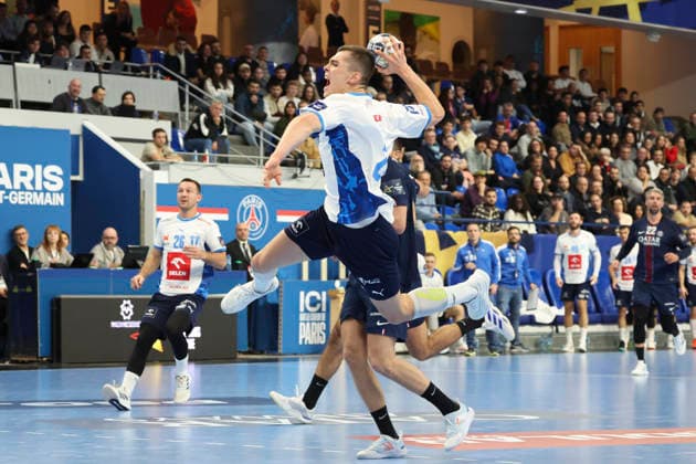 HANDBALL : Paris Saint Germain Vs Wisla Plock - Ligue des Champions - 27 11 2025 Kiryl Samoila (Orlen Wisla Plock) ParisFrance  Copyright: xMichaelxBaucherx