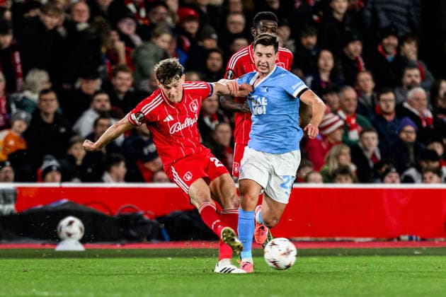 251127 during the UEFA Europa League football match between Nottingham Forest and Malmö FF on November 27, 2025 in Nottingham. Photo: Mathilda Schuler BILDBYRAN kod MA MA0897 fotboll football soccer fotball uefa europa league europa league nottingham forest malmö ff bbeng Copyright: MATHILDAxSCHULER BB251127MA103