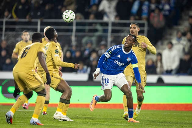 FOOTBALL: Racing Strasbourg (RCS) vs Crystal Palace UEFA Conference League - 27 11 2025 Stade de la Meinau. Strasbourg - France Emmanuel Emegha 10 (RCS)  Copyright: xelyxandroxcegarrax