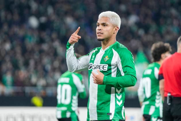 November 27, 2025, Sevilla, Sevilla, SPAIN: Cucho Hernandez of Real Betis celebrates a goal during the UEFA Europa League, football match played between Real Betis and FC Utrecht at La Cartuja stadium on November 27, 2025, in Sevilla, Spain. Sevilla SPAIN - ZUMAa181 20251127_zaa_a181_036 Copyright: xJoaquinxCorcherox