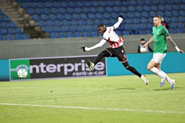 Breidablik v Samsunspor - UEFA Conference League REYKJAVIK, ICELAND - NOVEMBER 27: Marius Mouandilmadji (9) of Samsunspor in action during the UEFA Conference League week 4 match between Breidablik and Samsunspor at Laugardalsvollur Stadium in Reykjavik, Iceland, on November 27, 2025. Veysel Altun Anadolu Reykjavik Iceland. Editorial use only. Please get in touch for any other usage.  Copyright: x2025xAnadoluxVeyselxAltunx