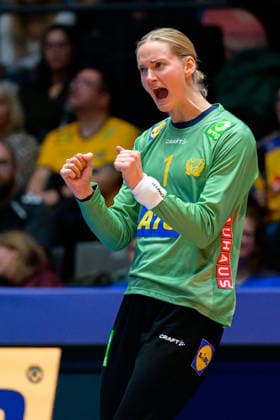 Handball, Frauen WM, Gruppe G: Schweden - Tschechien Johanna Bundsen (Schweden) Jubel Freude Emotion Stuttgart Porsche Arena Baden-Württemberg Deutschland