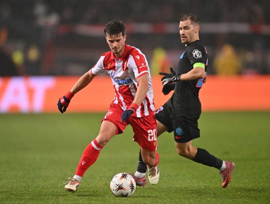 CRVENA ZVEZDA vs FCSB TOMAS HANDEL, football player of Crvena Zvezda during the Europa League match against FCSB, at Rajko Mitic stadium. Belgrade, 27.11.2025 photo: MN Press photo FOOTBALL, EUROPA LEAGUE, UEFA, CRVENA ZVEZDA, FCSB Belgrade Stadion Rajko Mitic Serbia Copyright: xMarkoxMetlasx xMNxPressx