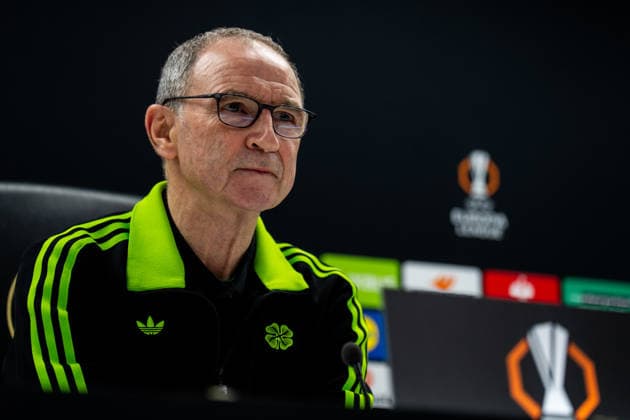 ROTTERDAM, NETHERLANDS - NOVEMBER 27: Celtic head coach Martin O Neill attends a press conference, PK, Pressekonferenz after the UEFA Europa League 2025 26 League Phase MD5 match between Feyenoord and Celtic FC at De Kuip on November 27, 2025 in Rotterdam, Netherlands. (Photo by Rene Nijhuis) SPO  Copyright: xRenexNijhuis