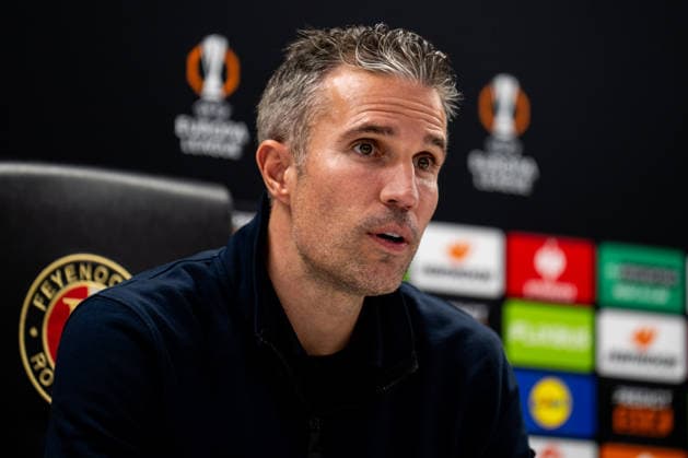 ROTTERDAM, NETHERLANDS - NOVEMBER 27: Feyenoord head coach Robin van Persie attends a press conference, PK, Pressekonferenz after the UEFA Europa League 2025 26 League Phase MD5 match between Feyenoord and Celtic FC at De Kuip on November 27, 2025 in Rotterdam, Netherlands. (Photo by Rene Nijhuis) SPO  Copyright: xRenexNijhuis