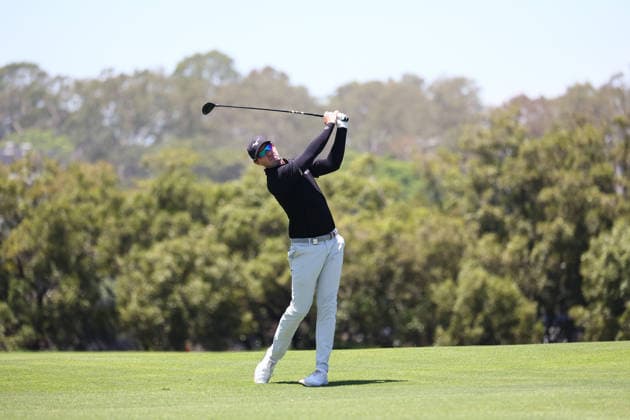 GOLF AUSTRALIAN PGA, Golf Herren Brett Rankin of Australia in action during the 2nd Round of the Australian PGA Championship at Royal Queensland Golf Club in Brisbane, Friday, November 28, 2025. ( NO ARCHIVING, EDITORIAL USE ONLY BRISBANE QUEENSLAND AUSTRALIA  Copyright: xJASONxO BRIENx 20251128110462982602