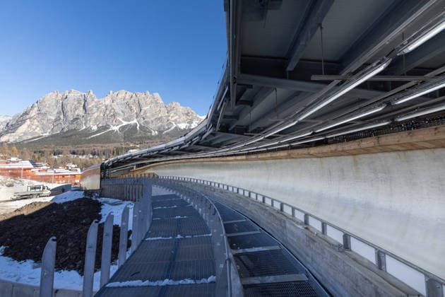 picture: Cortina Olympia Ice Track Eugenio Monti 28.11.2025 luge training Olympia Ice Track Eugenio Monti Sliding Centre Cortina d Ampezzo, Italy (ITA) photographer: FIL Michael Kristen *** picture Cortina Olympia Ice Track Eugenio Monti 28 11 2025 luge training Olympia Ice Track Eugenio Monti Sliding Center Cortina d Ampezzo, Italy ITA photographer FIL Michael Kristen