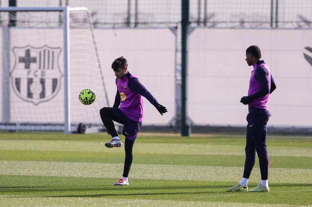 November 28, 2025, Sant Joan Despi, Barcelona, SPAIN: Pedri during the training day of FC Barcelona, Barca ahead the Spanish League, La Liga EA Sports, football match against Deportivo Alaves at Ciudad Esportiva Joan Gamper on November 28, 2025 in Sant Joan Despi, Barcelona, Spain. Sant Joan Despi SPAIN - ZUMAa181 20251128_zaa_a181_007 Copyright: xJavierxBorregox