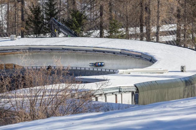 picture: Cortina Olympia Ice Track Eugenio Monti 28.11.2025 luge training Olympia Ice Track Eugenio Monti Sliding Centre Cortina d Ampezzo, Italy (ITA) photographer: FIL Michael Kristen *** picture Cortina Olympia Ice Track Eugenio Monti 28 11 2025 luge training Olympia Ice Track Eugenio Monti Sliding Center Cortina d Ampezzo, Italy ITA photographer FIL Michael Kristen