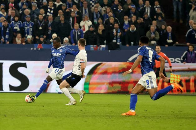 Bryan Lasme (FC Schalke 04) beim Spiel der 2. Bundesliga (Saison 2025 26) FC Schalke 04 - SC Paderborn 07 Copyright: Thomas Pakusch