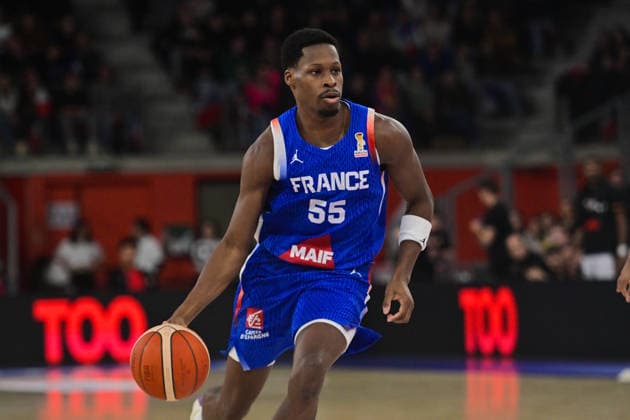 BASKET : France vs Belgique - Rouen - 28 11 2025 Ayayi Gerald ( 55 - France ) during the FIBA European Qualifiers match between France and Belgium at Kindarena on November 28, 2025 in Rouen, France. ( Photo by Federico Pestellini PSNewz ) - RouenFrance  Copyright: xFedericoxPestellinix