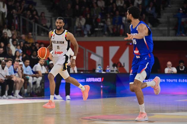 BASKET : France vs Belgique - Rouen - 28 11 2025 Loic Schwartz ( 11 - Belgium ) during the FIBA European Qualifiers match between France and Belgium at Kindarena on November 28, 2025 in Rouen, France. ( Photo by Federico Pestellini PSNewz ) - RouenFrance  Copyright: xFedericoxPestellinix