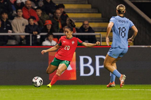 Beatriz Fonseca seen during International Friendly, Länderspiel, Nationalmannschaft game between Women National teams of Portugal and Netherlands (Joao Gregorio Ball Raw Images) Braga Estadio Municipal de Braga Portugal Copyright: xJoaoxGregoriox joaogregorio_portugal_netherlands_women_2526-100