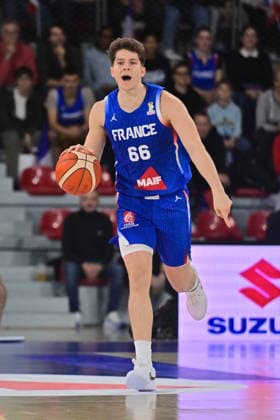 BASKET : France vs Belgique - Rouen - 28 11 2025 Benitez Hugo ( 66 - France ) during the FIBA European Qualifiers match between France and Belgium at Kindarena on November 28, 2025 in Rouen, France. ( Photo by Federico Pestellini PSNewz ) - RouenFrance  Copyright: xFedericoxPestellinix
