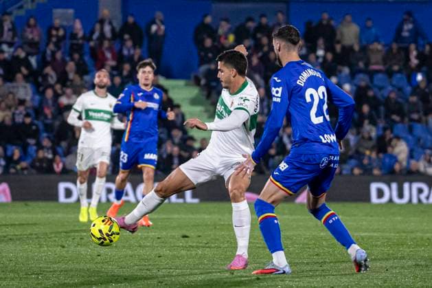 Spanish La Liga EA Sports soccer match Getafe vs Elche at Coliseum stadium in Getafe, Madrid, Spain. 28 November 2025 900 Cordon Press  900 CordonxPress LOF - Getafe vs Elche