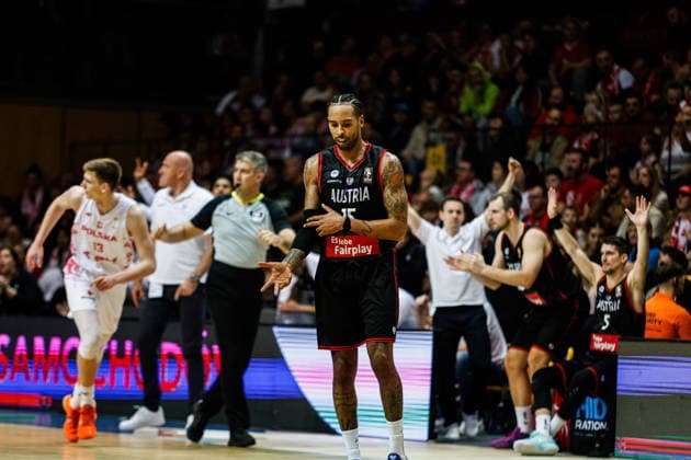 GDYNIA 28.11.2025 KWALIFIKACJE DO MISTRZOSTW SWIATA QUATAR 2027 MEZCZYZN MECZ: POLSKA - AUSTRIA WORLD CUP EUROPEAN QUALIFIERS QUATAR 2027 MENS GAME NZ Sylven Joshua Landesberg , radosc celebration cieszynka , FOT. KRZYSZTOF POLACZYK 058SPORT.PL NEWSPIX.PL --- newspix.pl 