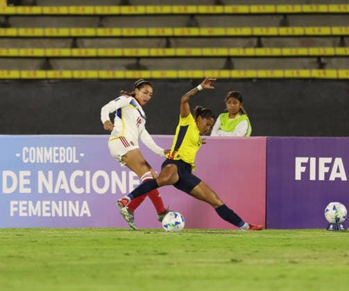 FBL LIGA NACIONES CONMEBOL ECUADOR VS VENEZUELA Quito, viernes 28 de noviembre del 2025 Cotejo entre Ecuador y Venezuela Femenino, por la fecha 3 de La Liga de Naciones de la Conmebol, clasificatoriopara para el Mundial Femenino, en el Estadio Olimpico Atahualpa. Fotos: API Rolando Enriquez Quito Pichincha Ecuador Copyright: xROLANDOxENRIQUEZx
