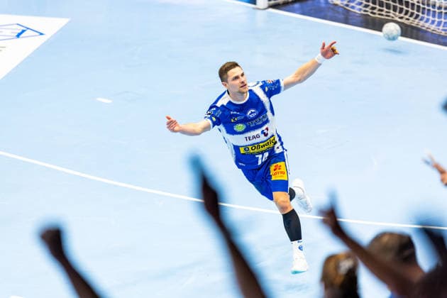 28.11.2025, GER, Handball, Maenner, Saison 25 26, Daikin 1.Bl, 14.Spieltag, ThSV Eisenach - THW Kiel Vincent Buechner (ThSV Eisenach,74) 99817 Eisenach Werner-Assmann-Halle Am Sportp Thueringen Deutschland