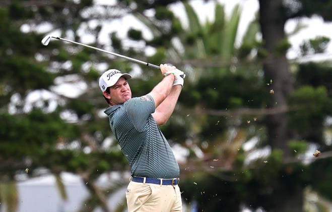 GOLF AUSTRALIAN PGA, Golf Herren Portugal s Ricardo Gouveia plays a shot on the 5th hole during Round 3 of the Australian PGA Championship at Royal Queensland Golf Club in Brisbane, Saturday, November 29, 2025. ( NO ARCHIVING, EDITORIAL USE ONLY BRISBANE QUEENSLAND AUSTRALIA  Copyright: xx 20251129128666396688