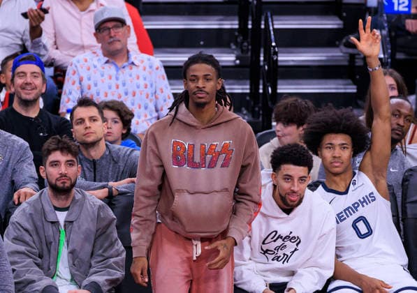 November 28, 2025, Inglewood, California, USA: (C) Ja Morant 12 of the Memphis Grizzlies during their 2025 NBA, Basketball Herren, USA Cup game against the Los Angeles Clippers on Friday November 28, 2025 at Intuit Dome Arena in Inglewood, California. JAVIER ROJAS PI Inglewood USA - ZUMAp124 20251128_zaa_p124_087 Copyright: xJavierxRojasx