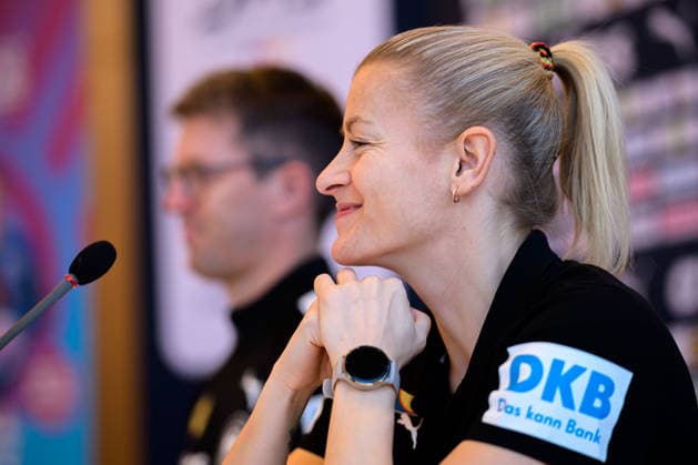 Handball, Frauen Deutschland - Pressekonferenz Antje Döll Doell (Deutschland) Ludwigsburg Forum am Schlosspark Baden-Württemberg Deutschland