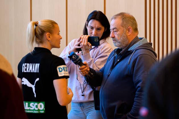 Handball, Frauen Deutschland - Pressekonferenz Ludwigsburg Forum am Schlosspark Baden-Württemberg Deutschland