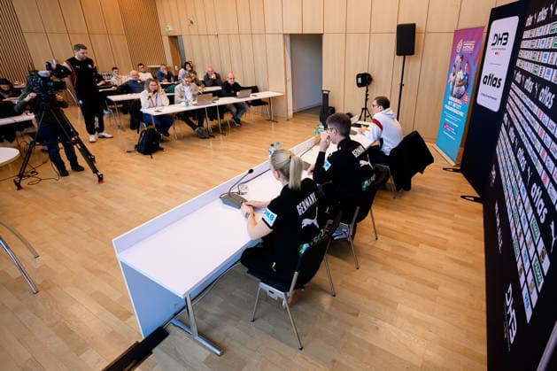 Handball, Frauen Deutschland - Pressekonferenz Übersicht Pressekonferenz Ludwigsburg Forum am Schlosspark Baden-Württemberg Deutschland