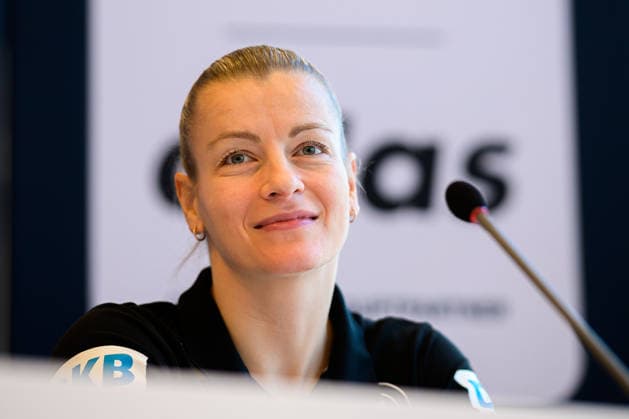 Handball, Frauen Deutschland - Pressekonferenz Antje Döll Doell (Deutschland) Ludwigsburg Forum am Schlosspark Baden-Württemberg Deutschland