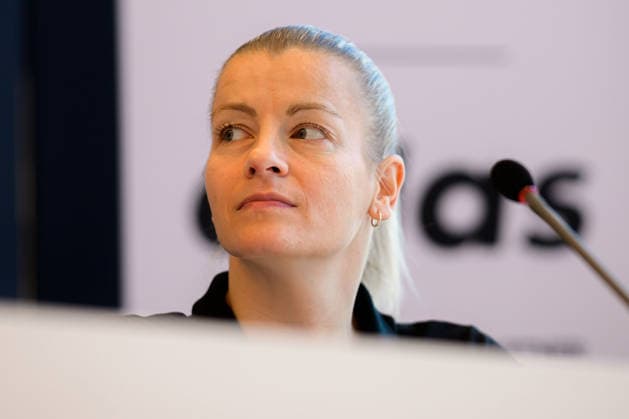 Handball, Frauen Deutschland - Pressekonferenz Antje Döll Doell (Deutschland) Ludwigsburg Forum am Schlosspark Baden-Württemberg Deutschland
