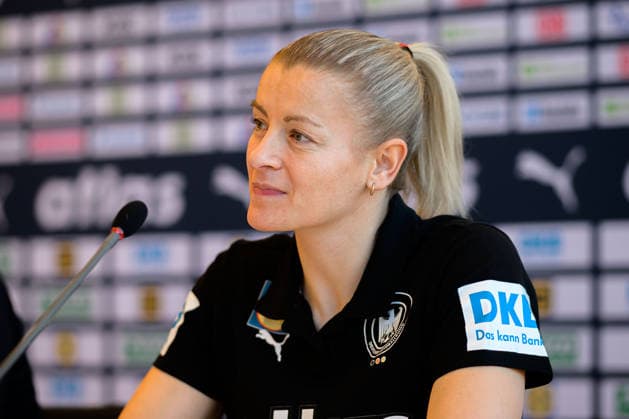 Handball, Frauen Deutschland - Pressekonferenz Antje Döll Doell (Deutschland) Ludwigsburg Forum am Schlosspark Baden-Württemberg Deutschland