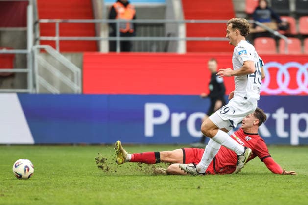 3. Liga; FC Ingolstadt 04 - TSG Hoffenheim II; Torchance verpasst Julian Kügel (29, FCI) Lührs Yannik (49 TSG) 3. Liga - FC Ingolstadt 04 Saison 2025 2026 TSG Hoffenheim II