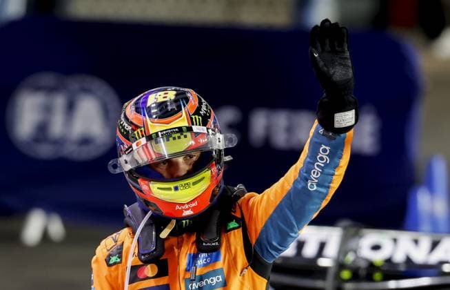 DOHA - Oscar Piastri (McLaren) after his sprint race victory at the Lusail International Circuit, in the lead-up to the Qatar Grand Prix. ANP SANDER KONING xVIxANPxSportx xxANPxIVx 543370036 originalFilename: 543370036.jpg