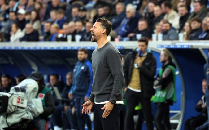 29.11.25 TSG 1899 Hoffenheim - FC Augsburg Deutschland, Sinsheim, 29.11.2025, Fussball, Bundesliga, Saison 2025 2026, TSG 1899 Hoffenheim - FC Augsburg: Sandro Wagner (Trainer FC Augsburg).