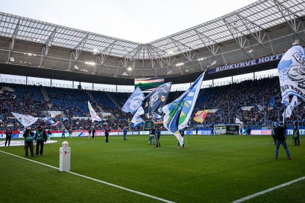 Deutschland: 1. Bundesliga 2025 26, 12. Spieltag - TSG Hoffenheim vs FC Augsburg, PreZero Arena (Sinsheim): PreZero Arena vor Anpfiff Sinsheim PreZero Arena Baden-Württemberg Deutschland Copyright: xBenedictxChristx