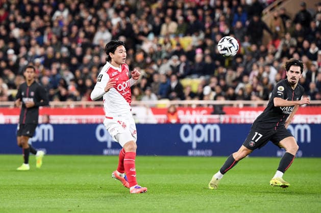 AS Monaco v Paris Saint-Germain - Ligue 1 McDonald s 2025 2026 18 Takumi MINAMINO (asm) during the Ligue 1 McDonald s match between AS Monaco FC and Paris Saint-Germain FC at Stade Louis II on November 29, 2025 in Monaco, Monaco. Monaco Monaco  Copyright: xFEPx 776348212